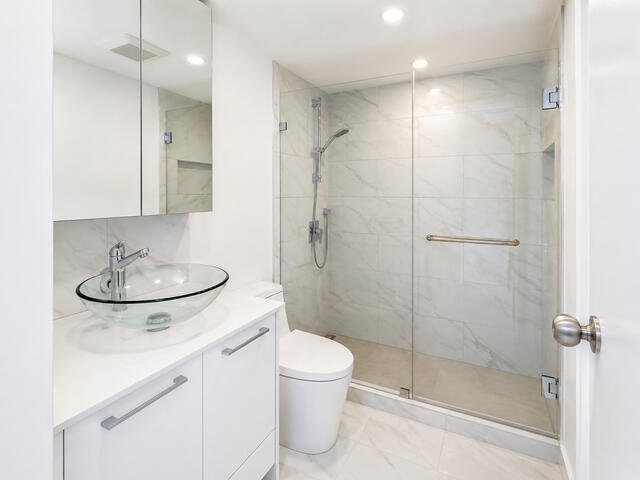 Ensuite bathroom with glass shower